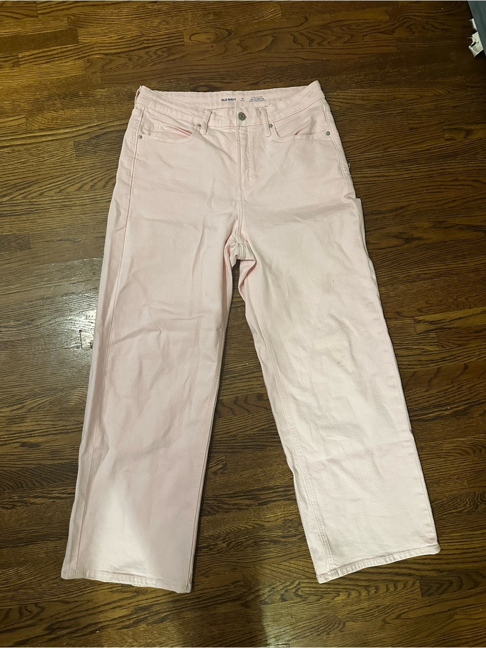 Old Navy Light Pink Straight-Leg Jeans